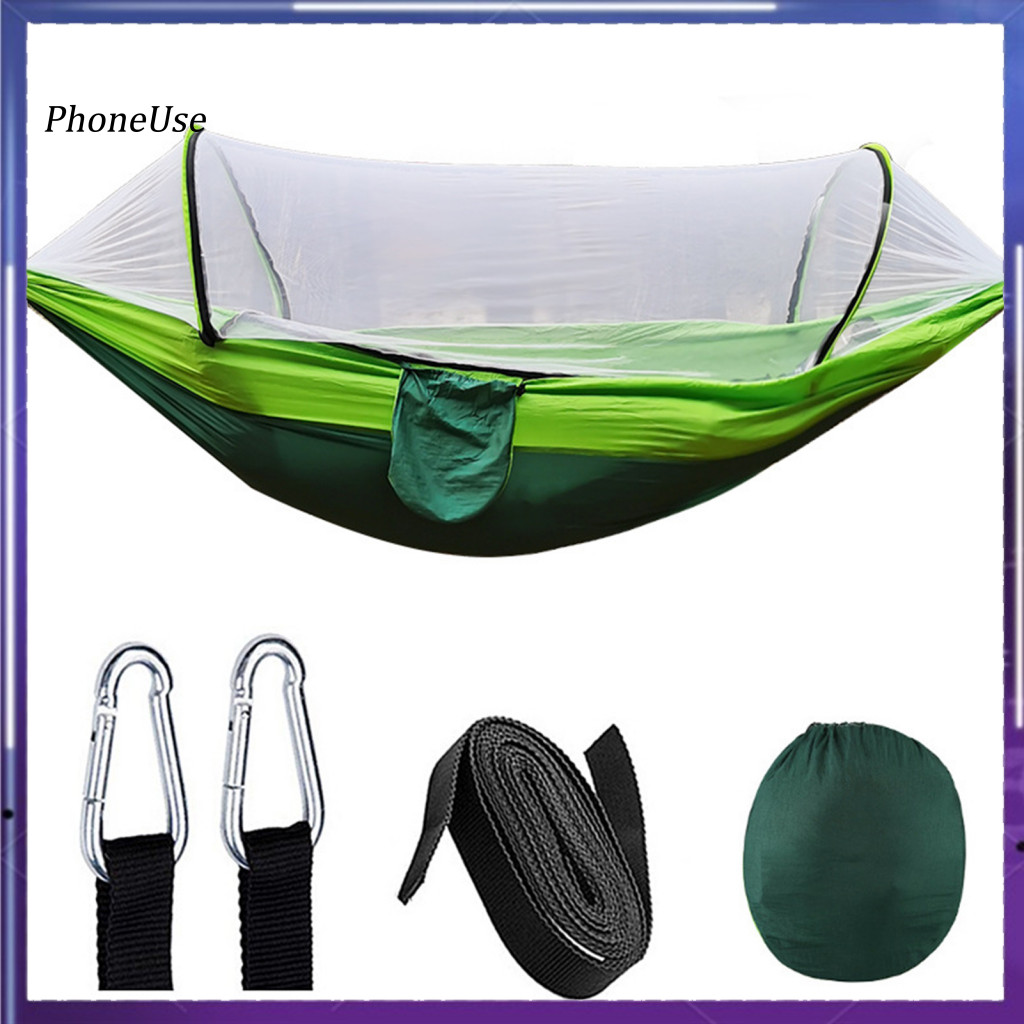 PhoneUse 1 Set Hammock Eco-friendly Breathable Polyester High Density Hammock Mosquito Net for Forest