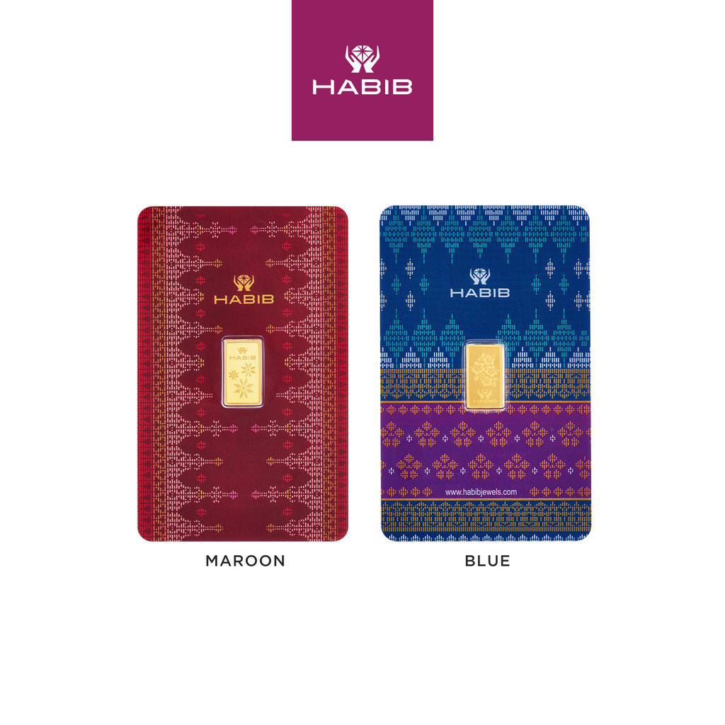 HABIB 1g 999.9 Gold Bar (Songket) Manufactured By LBMA Goods Delivery Refiner