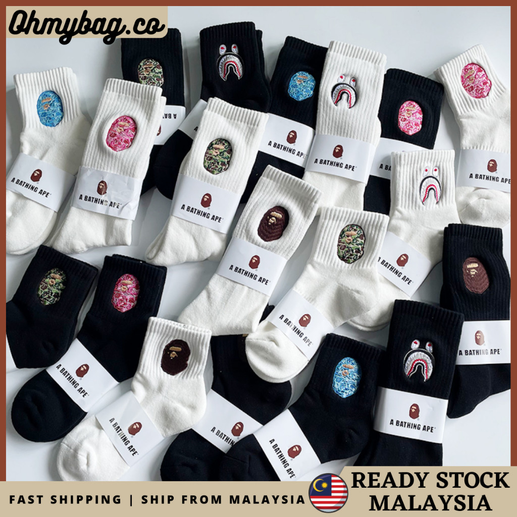 ?? Japan embroidery socks Shark Unisex sport socks Fashion Hip-Hop Socks Street skateboard wear Socks Street Wear 袜子