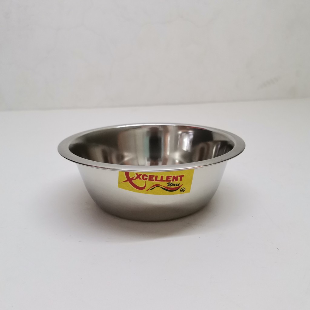Round Stainless Steel Bowl 1PCS Stainless Steel Bowl 12cm ( Inner12cm ,outer 13.5cm ) H4.5cm