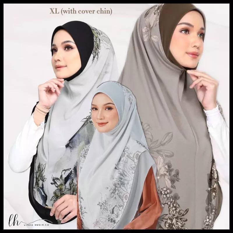 AUTHENTIC Jimmy Scarves : Florence Tudung Sarung Chiffon Size XL Chin Cover (Berdagu) . Umrah Solat