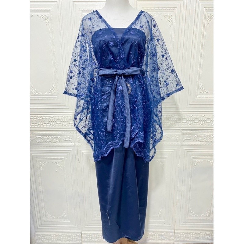 Durable Must Set kebaya outer tille pita cantik mix satin brukat kondangan wisuda bridesmaid modern mewah Premium - Image 3