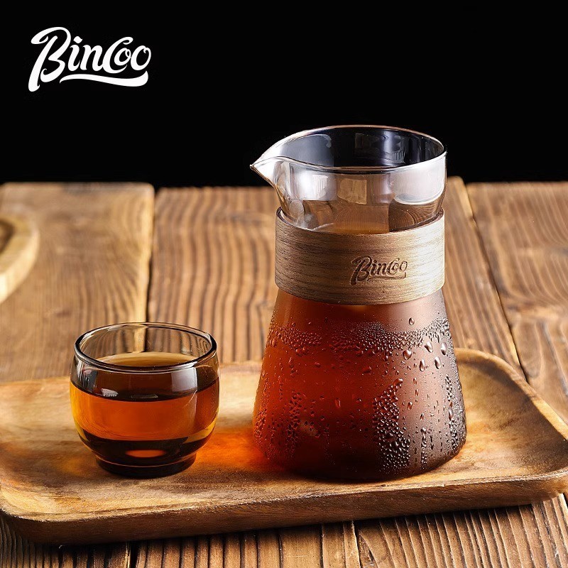 Periuk Perkongsian Kopi Bincoo Set Kopi Tuangkan Set Kopi Kaca Cawan Brew Telinga Gantung Cawan Kopi Pelindapkejutan Sejuk Kaca Mencicipi