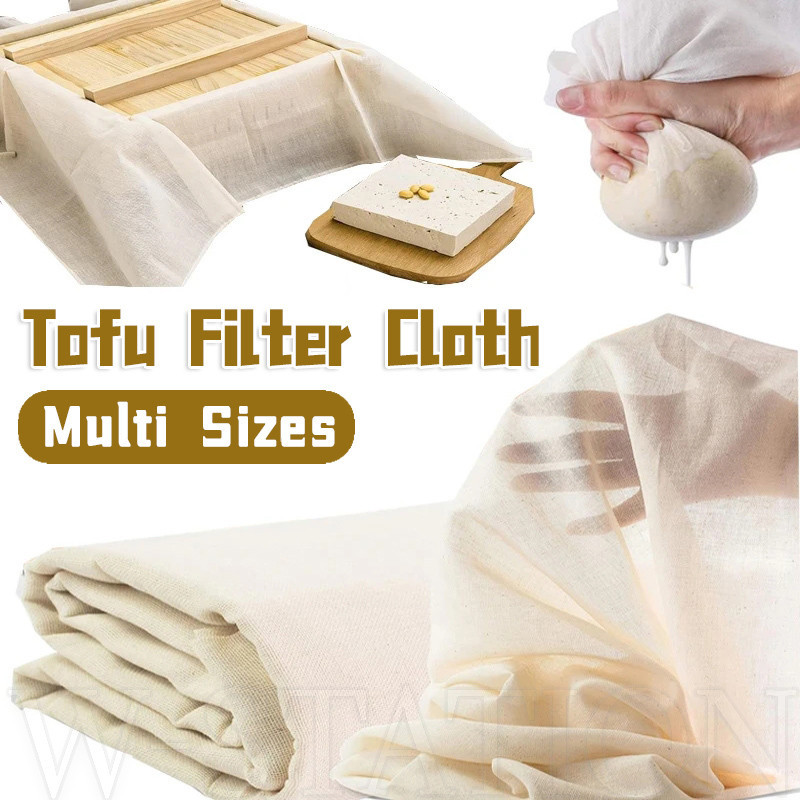 White Cotton Gauze ​- Reusable Tofu Filter Cloth ​- DIY Soy Pressing Mold ​- For MIlk, Coffee, Yogurt, Cheese ​- Baking Ferment Pastry Tools ​- Kitchen Gadgets