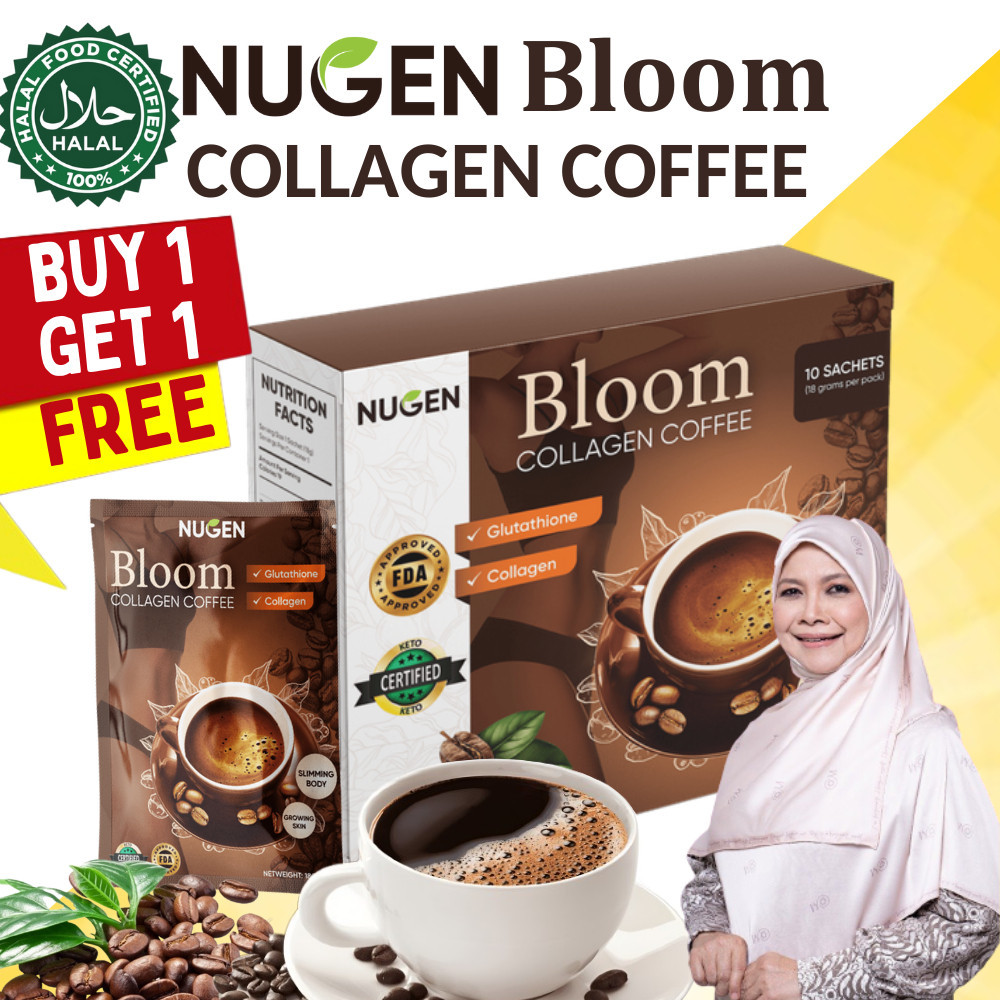 Multi Purpose Nugen Bloom Collagencoffee 100% Organic Coffee Collagen Glutathione Supplements Weight Loss Pure Powder - Image 2
