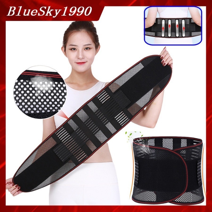 Men Women Waist Trainer Trimmer Belt Adjustable Lumbar Support Lower Waist Back Belt Brace Pain Relief Belly Control Workout Girdle Fitness Body Shaper