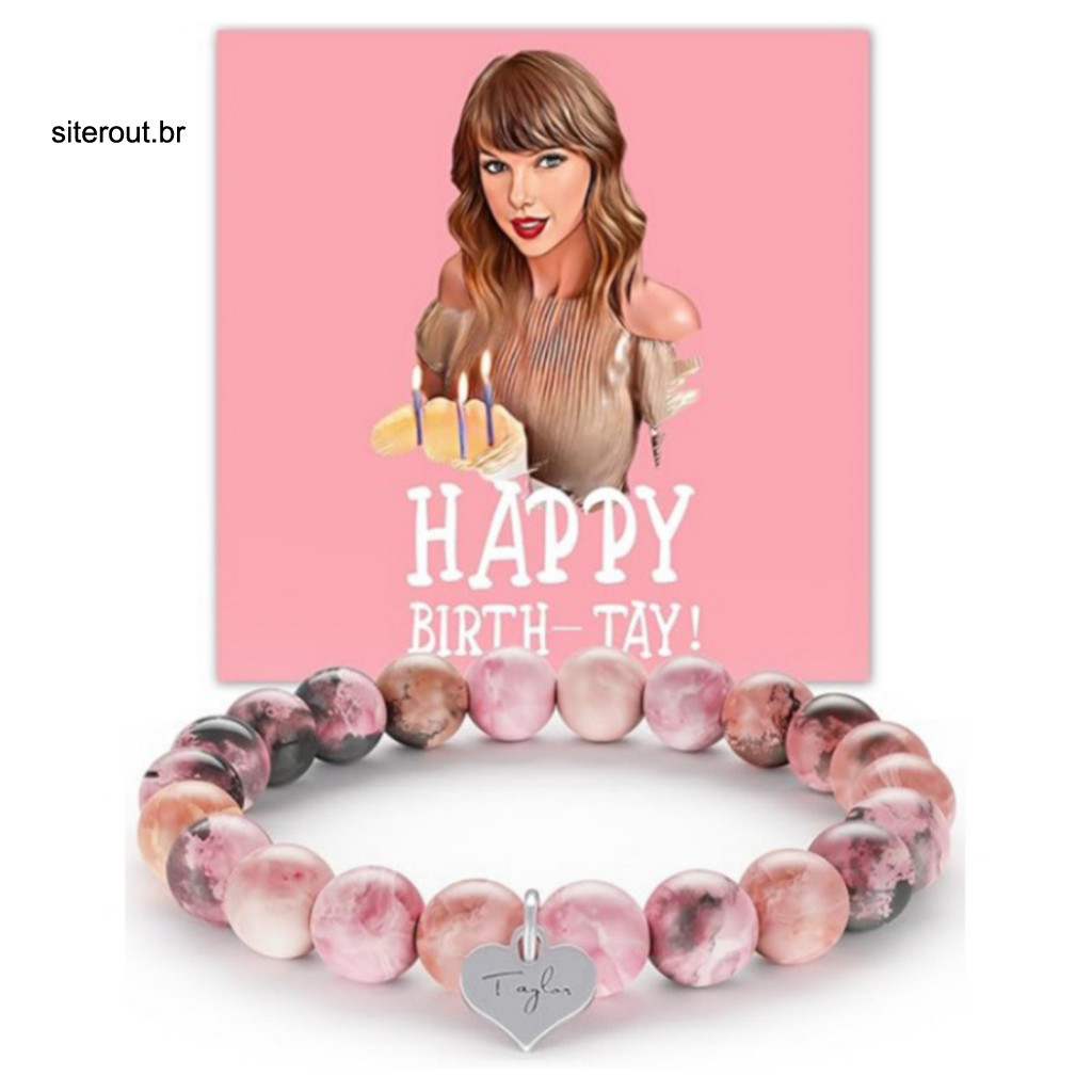 Taylor Merchandise Taylor Bracelet Taylor Swift Birthday Bracelet Set with Card Perfect Gift for Taylor Fans Women Girls Taylor Swift Party Decorations