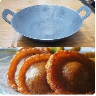 Kuali Besi kecil / Cast iron wok / Kuali kuih penyaram / penjaram / cucur topi / Kuali Cucur Jawa / kuali apam lenggang