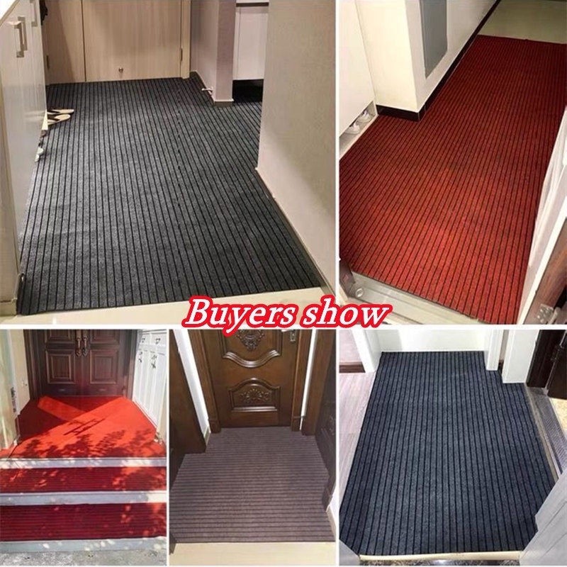 Essential Durable Ship 24HCustomize Commercial Stripe Floor Mat Large Anti Slip Absorbent Entrance Doormat Outdoor Ai... - Image 5