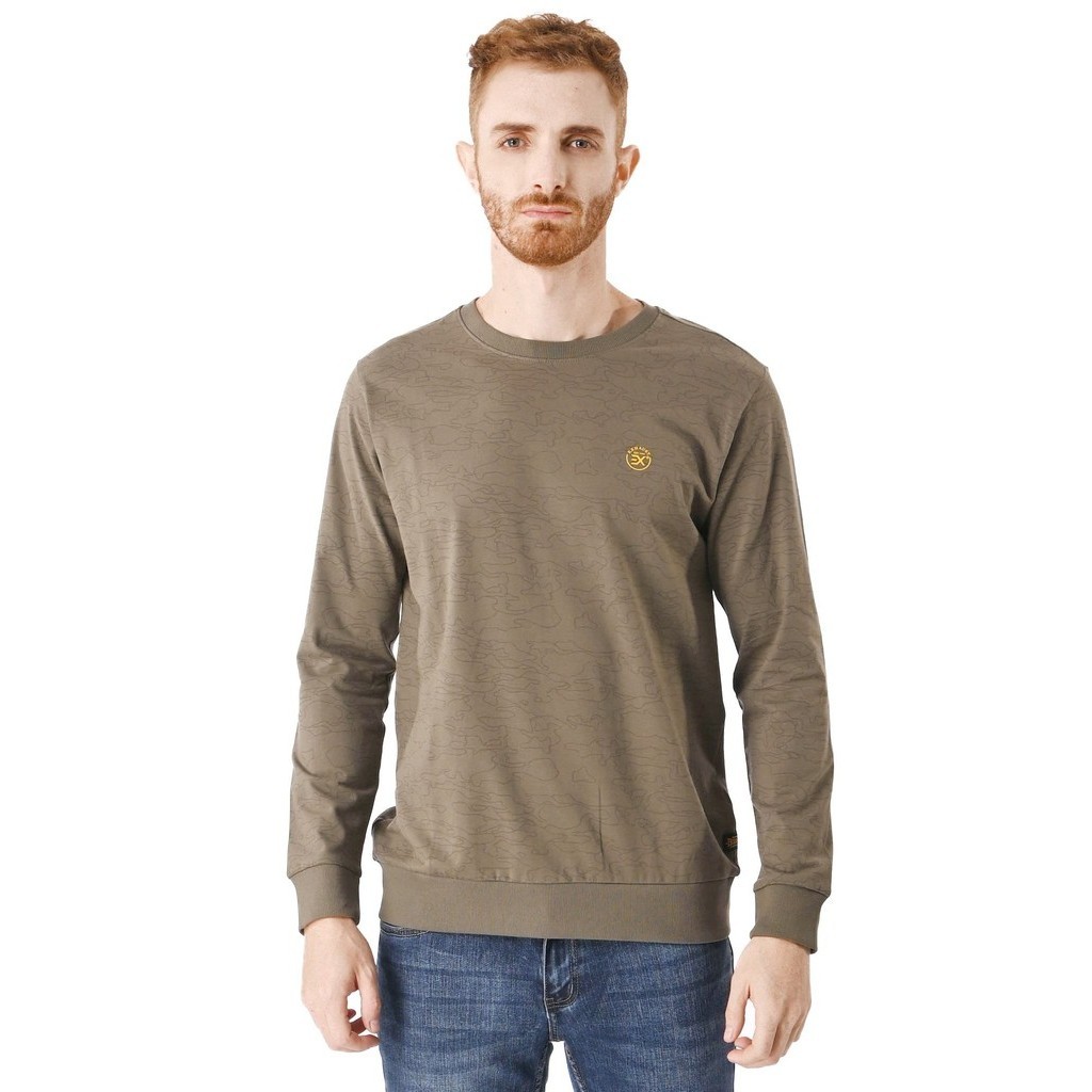 EXHAUST Long Sleeve Sweater-Black/Dk. Green 1411