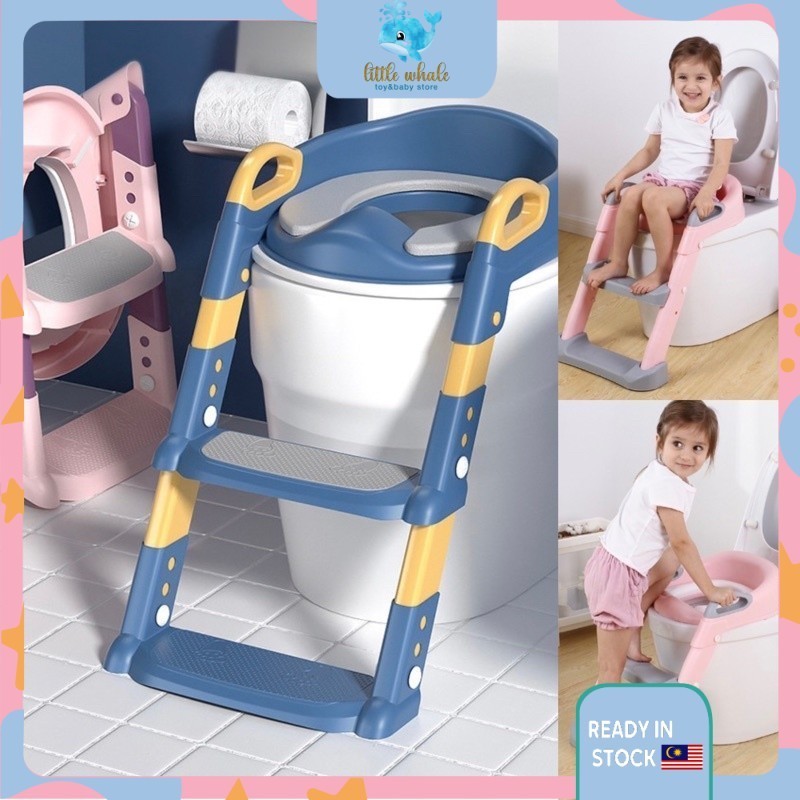 Toilet Bowl Potty Training Seat with Adjustable Ladder Nursery for Kids Potty ladder Kids Potty ladder