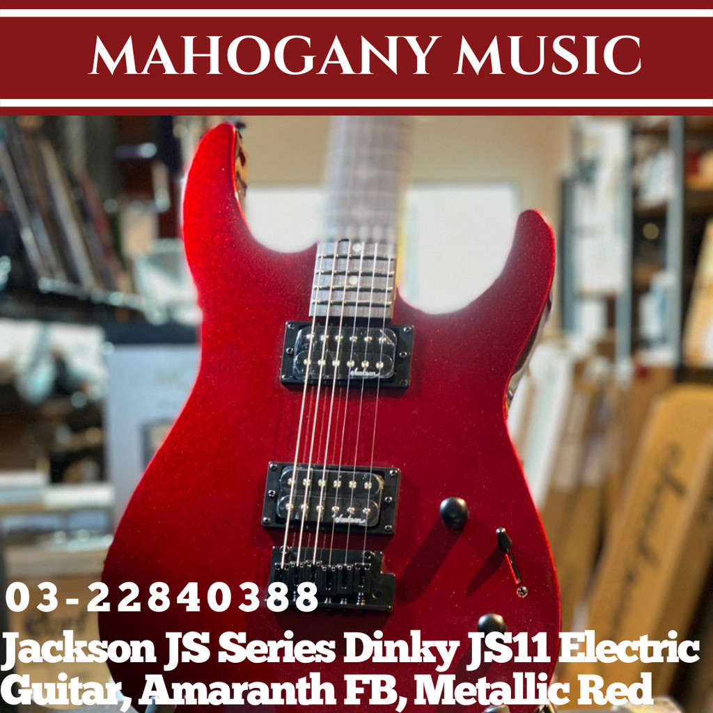 Jackson JS Series Dinky JS11 Electric Guitar, Amaranth FB, Metallic Red