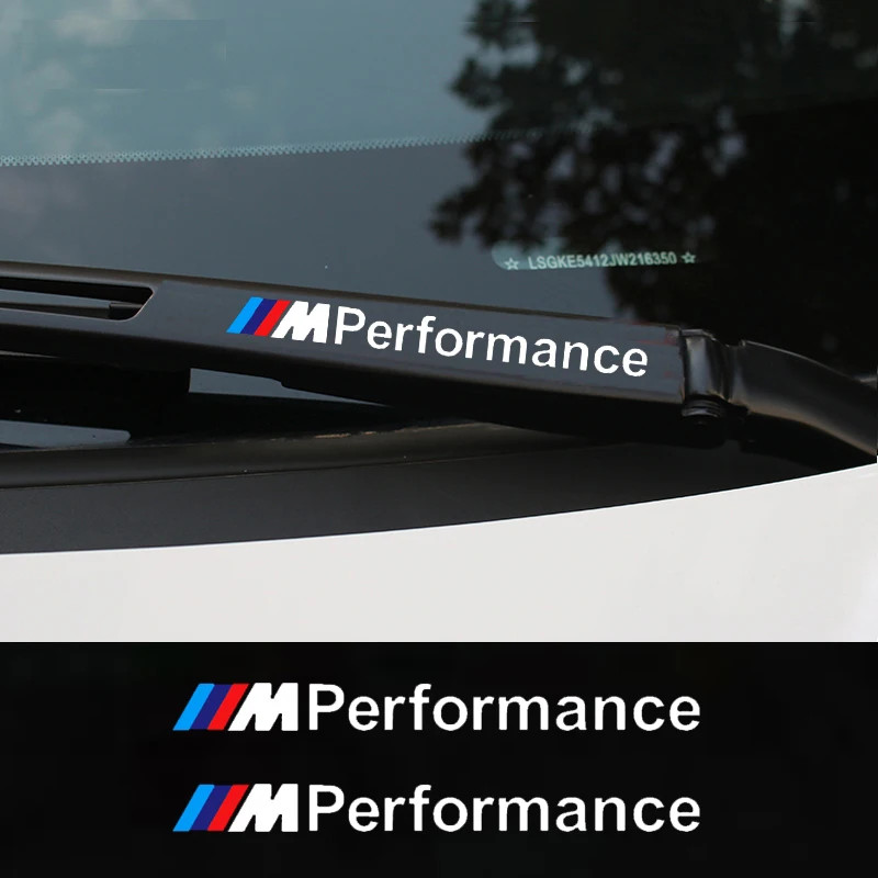 4Pcs MPerformance Car Windshield Wiper Sticker For  BMW X1 X3 X5 X4 X5 X6 X7 M2 M3 M4 M5 M6 E28 E30 E34 E36 E31