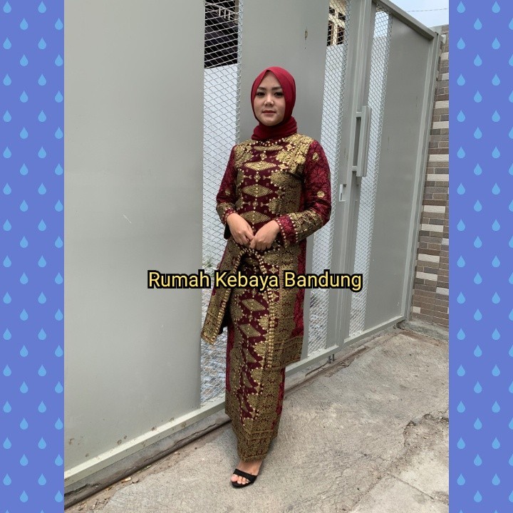 Durable Versatile SETELAN DIANDRA SONGKET KURUNG + ROK BATIK JUPRI RUMAH KEBAYA BANDUNG COUPLE PALEMBANG BANDU Have - Image 4