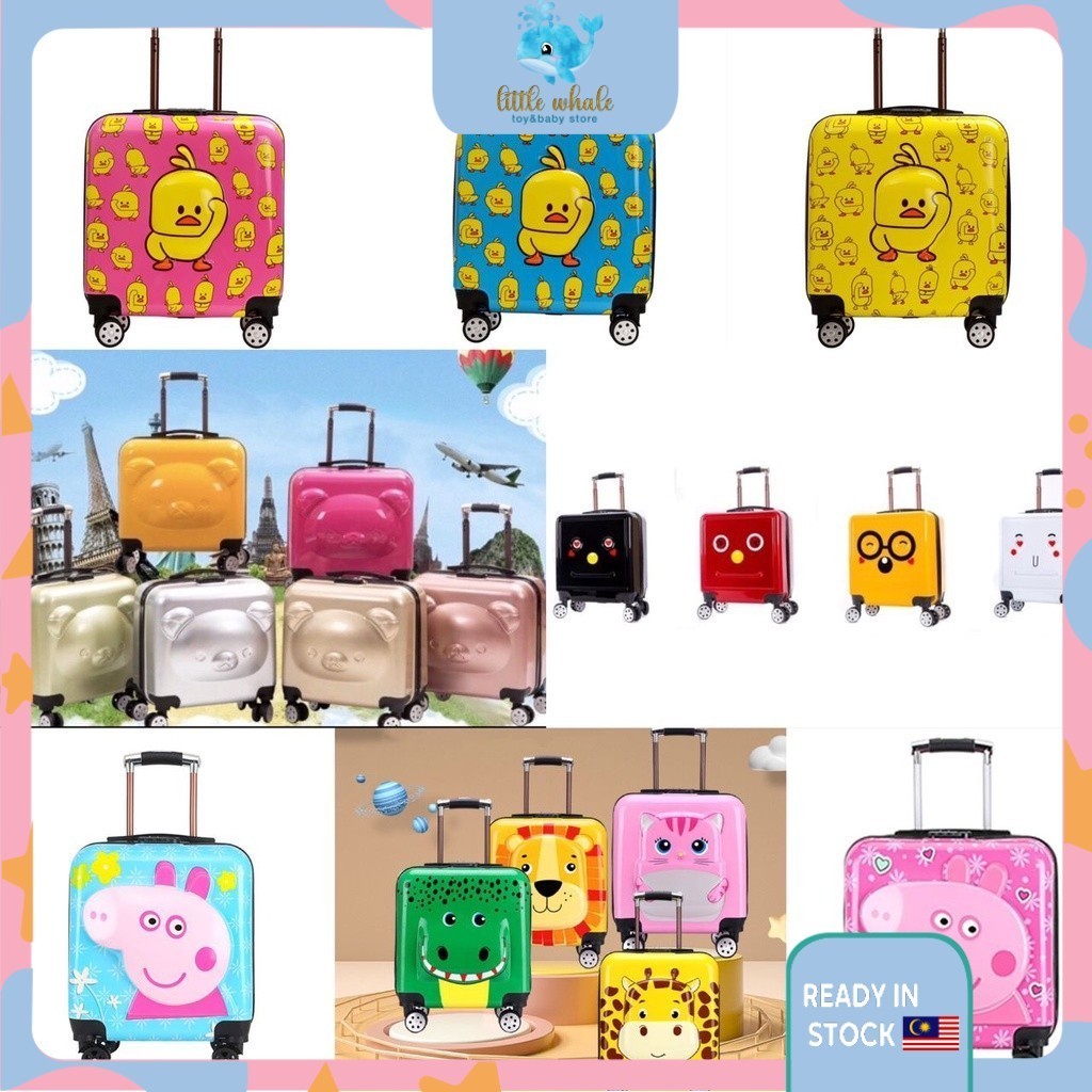 Rilakkuma Animals Bear Kids Travel Trolley Carry on Luggage 18 inch Suitcase