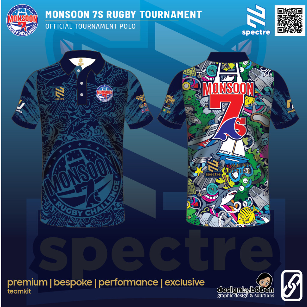 SPECTRE | MONSOON 7S RUGBY 2022 OFFICIAL TOURNAMENT MERCHANDISE | POLO TEE [POLOMON22]