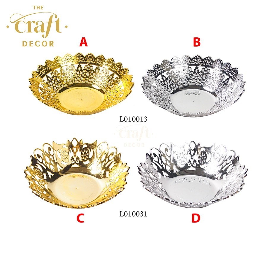 The Craft Decor Round Gift Tray | Dulang Hantaran Perkahwinan | Fruit/Dessert Tray | Wedding Party Props