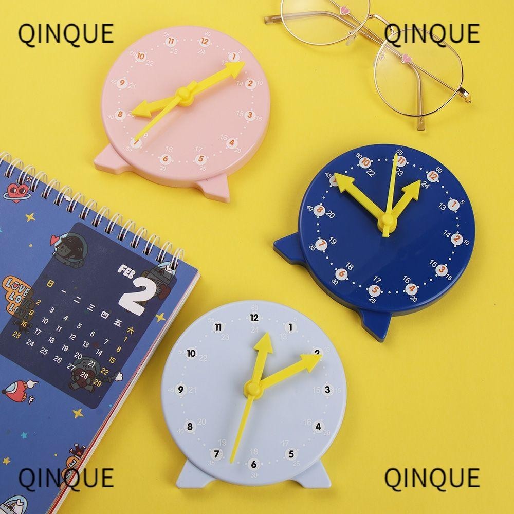 QINJUE Adjustable Early Education Montessori toy Cognition Clocks Learning Clock Toys Teaching Resources/Multicolor