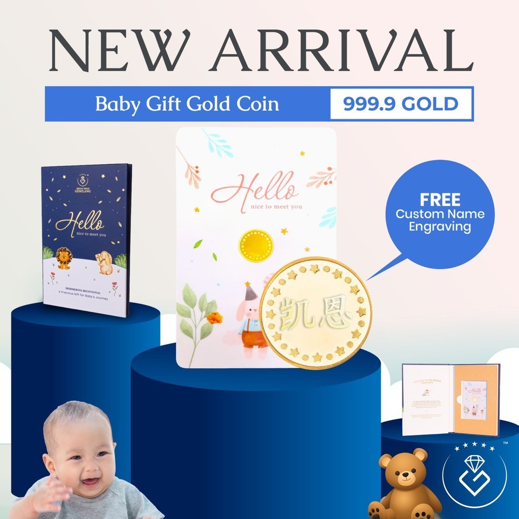 [Kedai Emas Gemilang] [999.9 Gold] Customise Baby's Gift Personalised Gift Gold Coin&hellip;