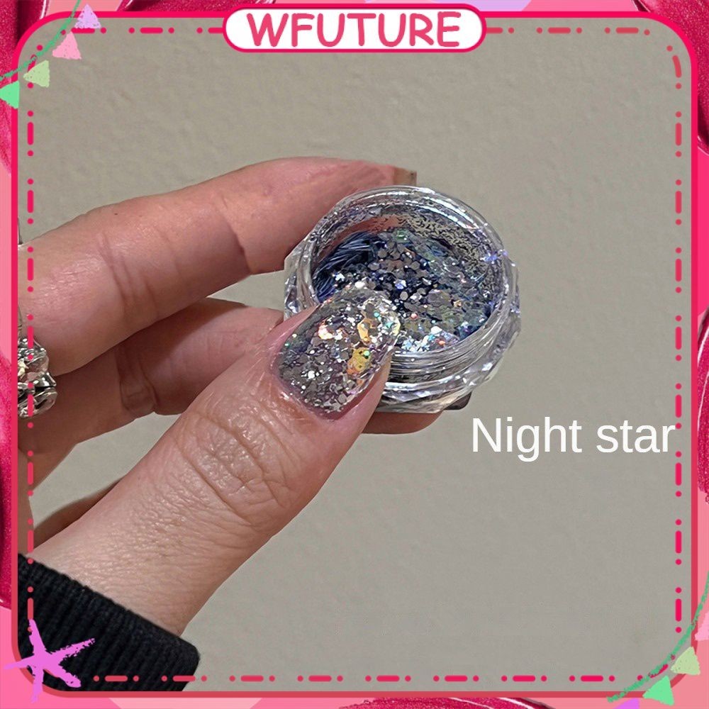 ⚡24H SHIPPING⚡ Nail Art Glitter Sequins Jewelry The Thief Rose Series Irregular Aurora Sequins Sweet French Student Female Nail Decoration Manicure Tool For Nail Shop WFUTURE