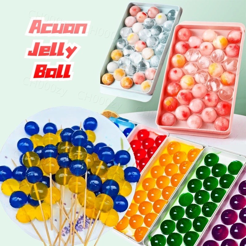 acuan jelly ball Ice Tray 33 Grid 3D Round Ce Cube Tray Ball Jelly Mold Maker Home Bar Use Round Ball Cube Makers Kitchen DIY Cream Moulds