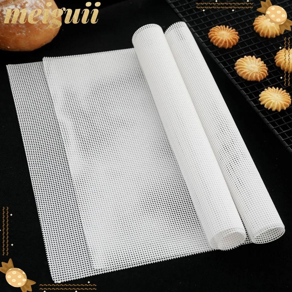 MEIGUII 1Pcs Dehydrator Sheets, Food Fruit Dryer Oven Kitchen Accessories Steamer Mesh Pad, Square Reusable Silicone Non-Stick Baking Mat