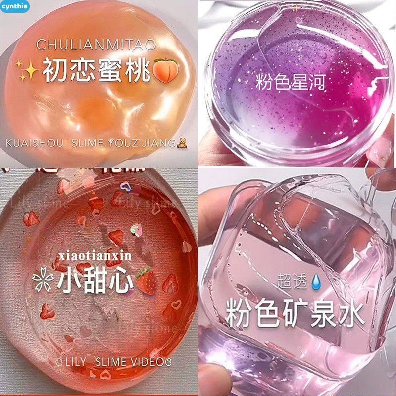 25 Colors Slime For Kids Scented Crystal Fluffy Stretchy Soft Putty Stress Relief Toys Fake Candy Birthday Gifts Party cyn