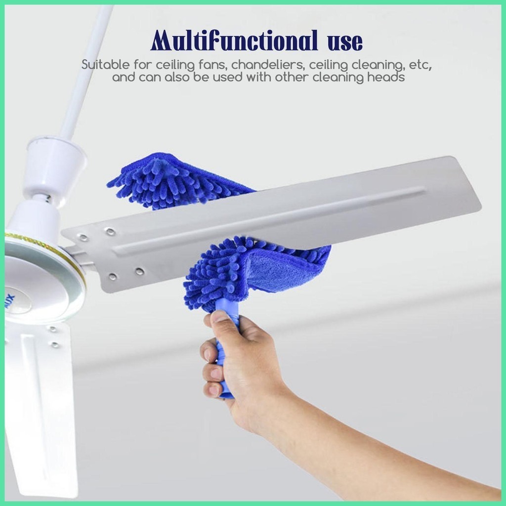 Flexible Fan Cleaning Tool Ceiling Duster Cleaner Brush Long Extendable Microfiber Cobweb Mop Absorb Dust