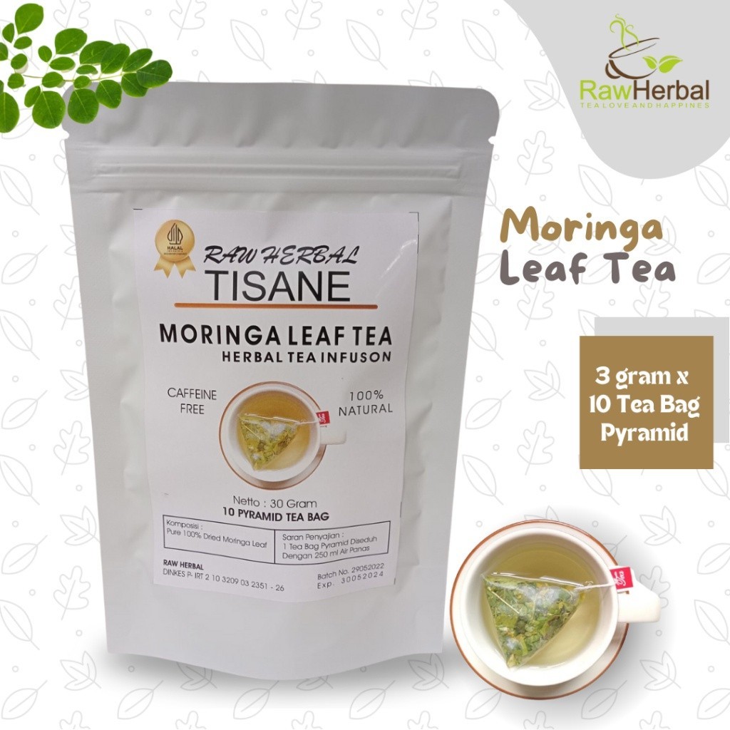 Fashion Style Tempatan Moringa Leaf Tea / Bag Pyramid (3gr x 10 Pyramid) x1 Casual - Image 3