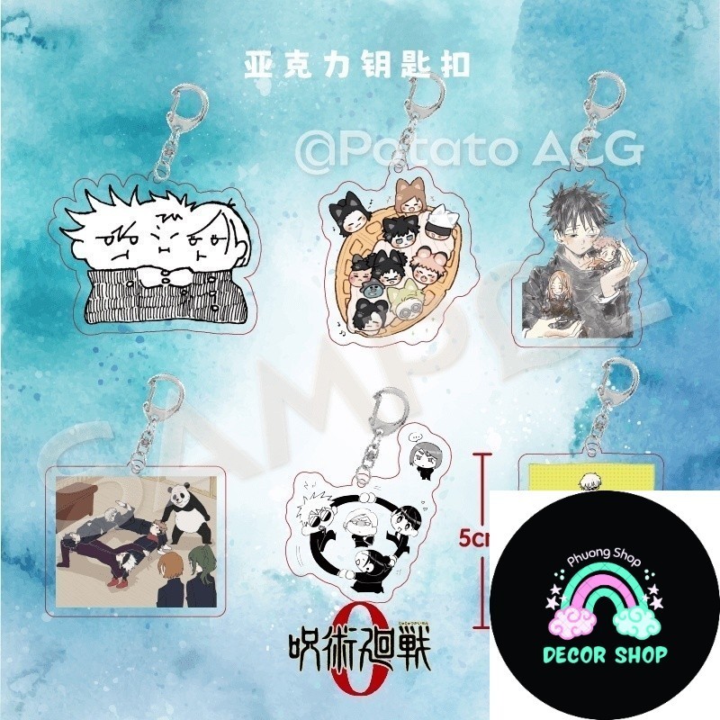 Jujutsu kaisen acrylic Key Chain Version Chibi megumi gojo satoru q Fun For Men And Women