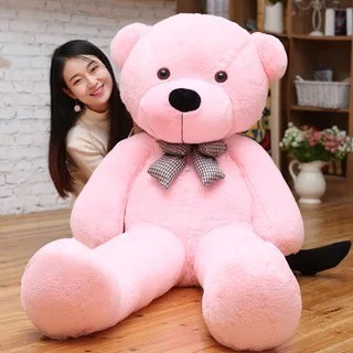 ?Beruang Teddy Besar Giant Big Teddy Bear Ribbon Love Soft Kids Doll Gift(40,60,80,100,120,140,160,180CM)