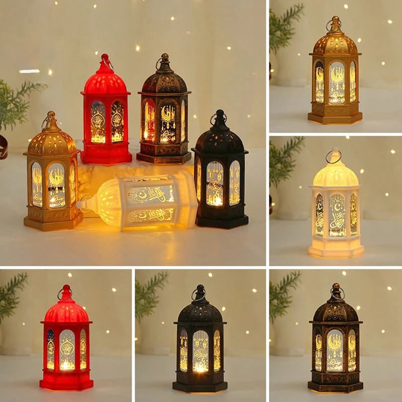 【MY Ready Stock】Hari Raya Candle-holder Night Light LED Lampu Solar Bedroom Atmosphere Lamp Birthday Gift