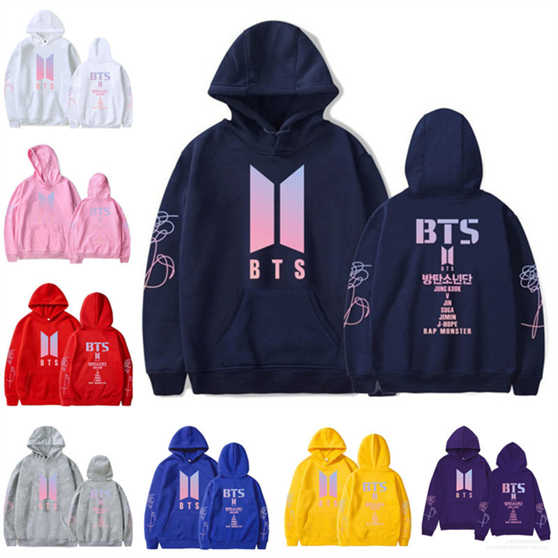 Kpop Street Style Hooded Hoodie BTS Bulletproof Youth Team Peripheral Support Suit, Singing Suit, Unisex Pullover, Casual Hoodie, Couple Outfit