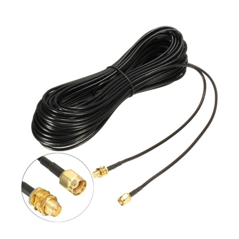 Essential Versatile baosity5.my 1/3/510 meters Antenna extension Black RP-SMA Male Female Wifi Connector Cable
