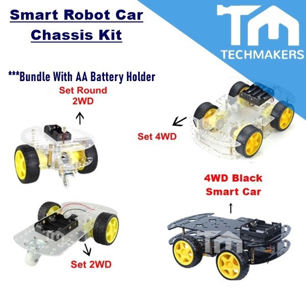 2WD/4WD Smart Robotics Robot Car Chassis Kit with DC Motor Line Follower Chasis Robot Body Obstacle Sensor Arduino