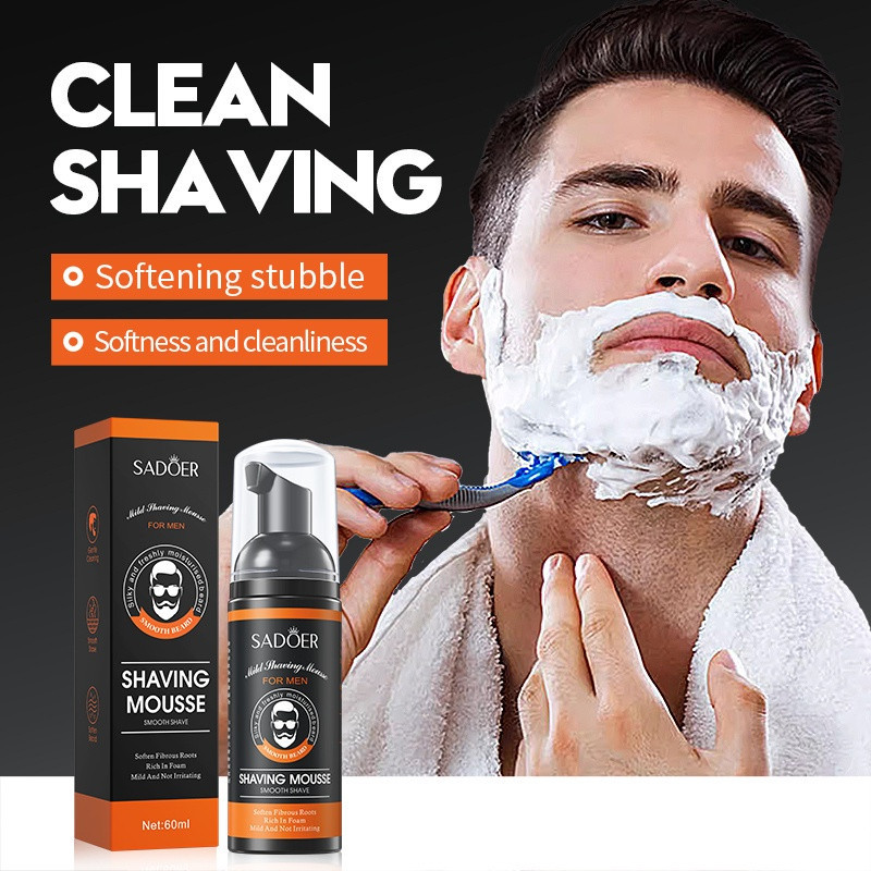 SADOER Gentleman's Elegance Shaving Mousse – Softens Hair Roots, Rich Foam for a Smooth Shave