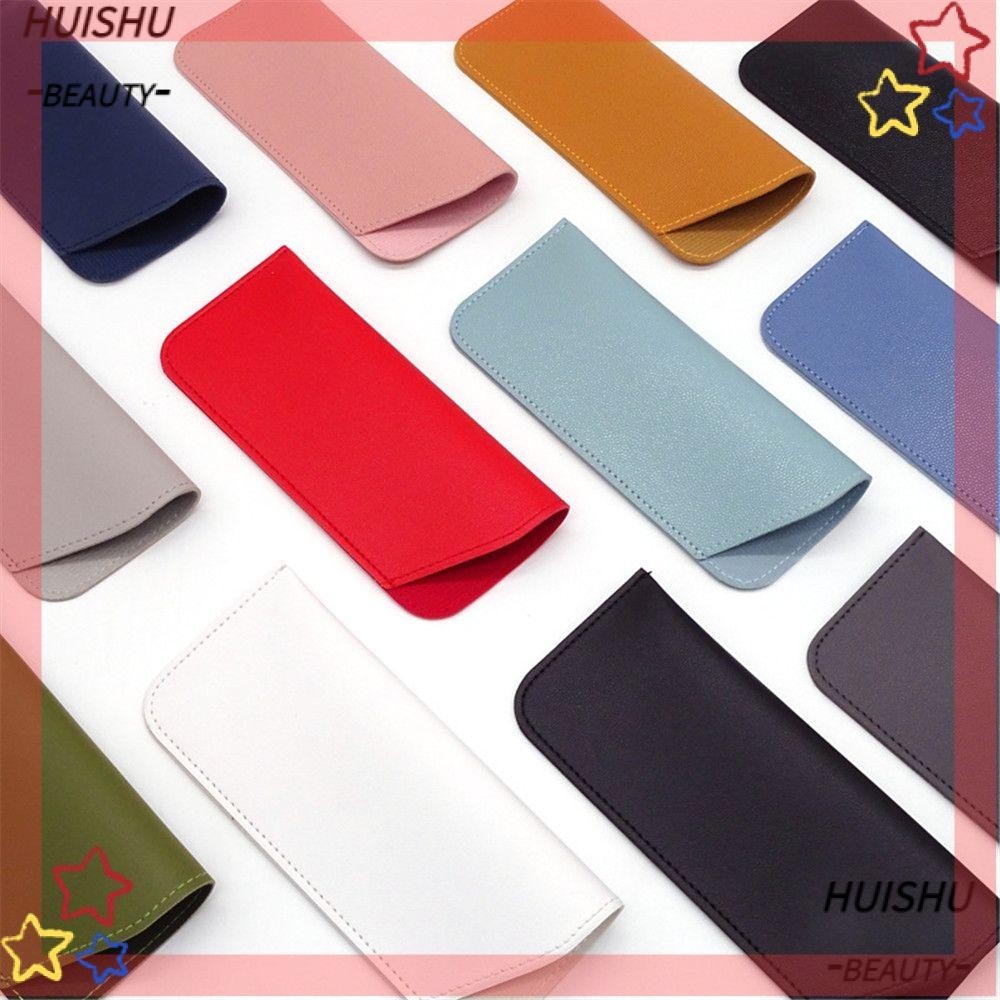 HS Glasses Protective Cover Glasses Bag Women Men PU Leather Glasses Box Pouch Portable Waterproof Eyewear Accessories Soft Sunglasses Case/Multicolor