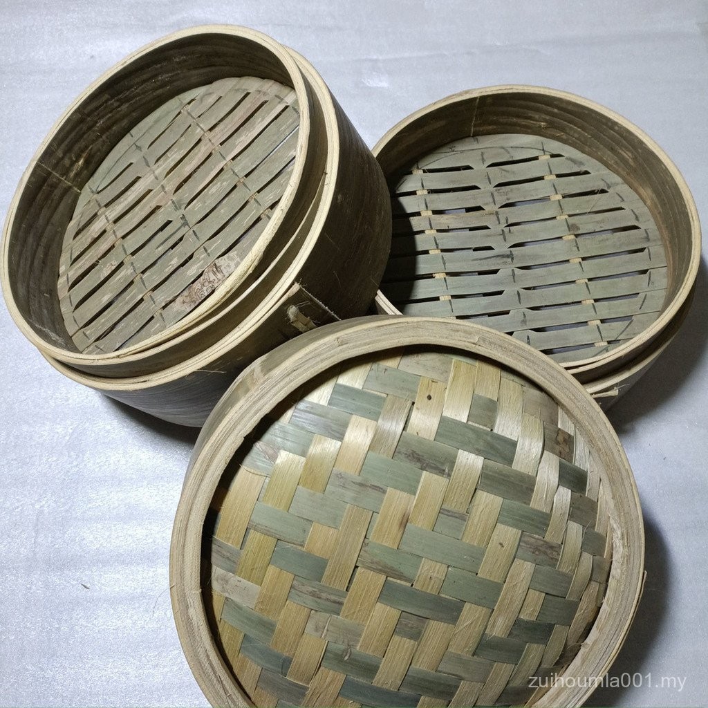 [Hot Sale] Pure Handmade All Green Leather Bamboo Steamer Xiaolongbao Deepened Bamboo Steamer Bamboo Steamer Free Shipping Bamboo Steamer Sichuan Bamboo Steamer WNQP