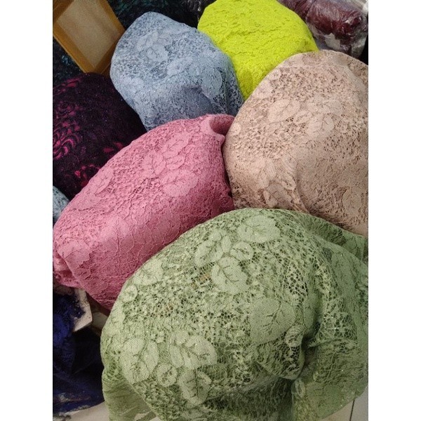 Have Durable Kain Brokat Katun/Brokat Cordnelly/Brukat Gliter/Brokat Tanpa Gliter Reliable - Image 3