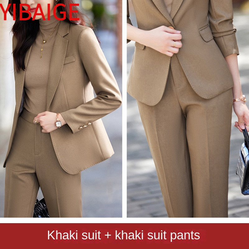 [ Factory Direct sales ]8226 NEW Women's Suits Long Sleeved Blazer Jackets+pants or skirt High-end Professional Attire Host's Formal SuitsTwo-Piece Slim Fit Fashionable Office