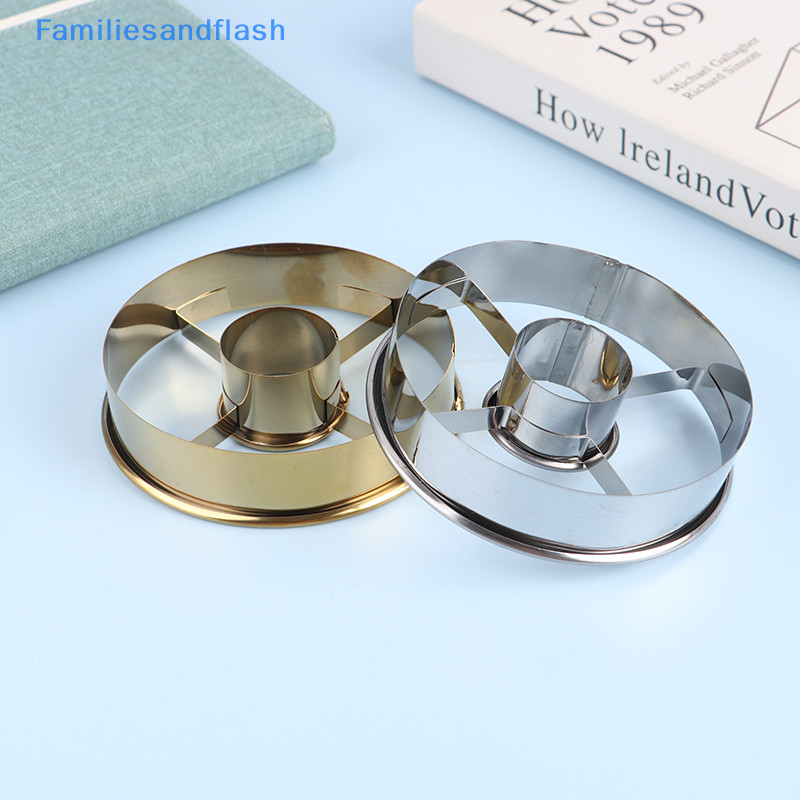 Familiesandflash> DIY Stainless Steel Donut Mold Cake Decorag Baking Tools Desserts Bread Cutter Maker Kitchen Home Baking Supplies well