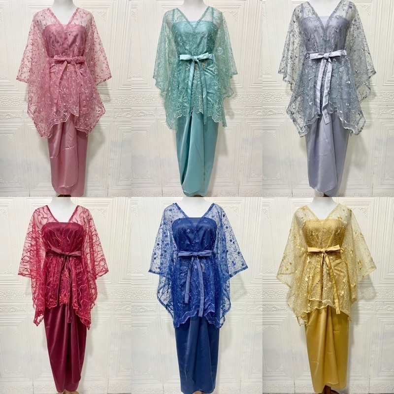 Set kebaya outer tille pita cantik mix satin brukat kondangan wisuda bridesmaid kebaya modern mewah