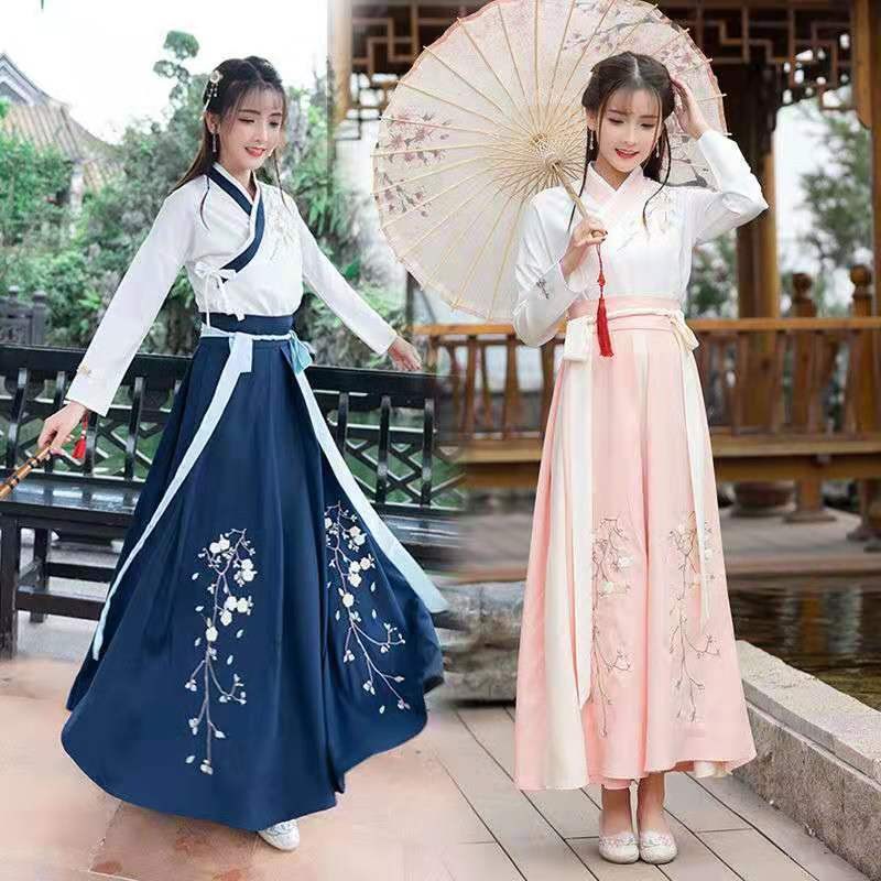 Spring/Summer Wuxia-Inspired Ru Skirt Set - Traditional Chinese Attire for Casual Wear