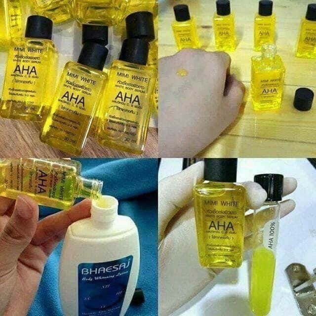 WHITE BODY SERUM AHA by MIMI WHITE 30ml from Thailand