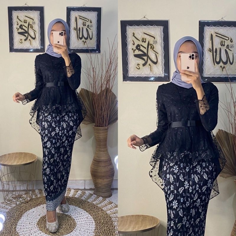 Have Multi Aurora Tile kebaya Suit/Aurora Tille Brocade Suit/Graduation Set/Contemporary Set/modern kebaya/Fin Reliable - Image 5