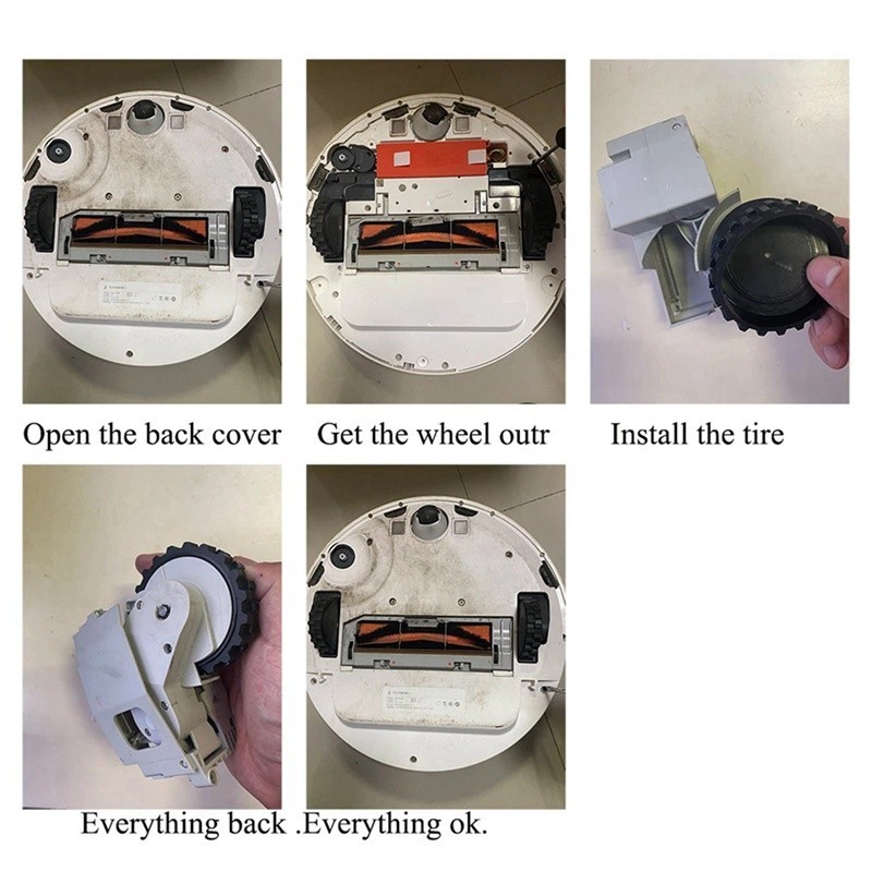 Quality Must Wheel Tires XIAOMI 1St 1S Robot Vacuum Cleaner Roborock S50 S55 S5 MAX Wheels Anti-Slip MIJIA Replacemen... - Image 5