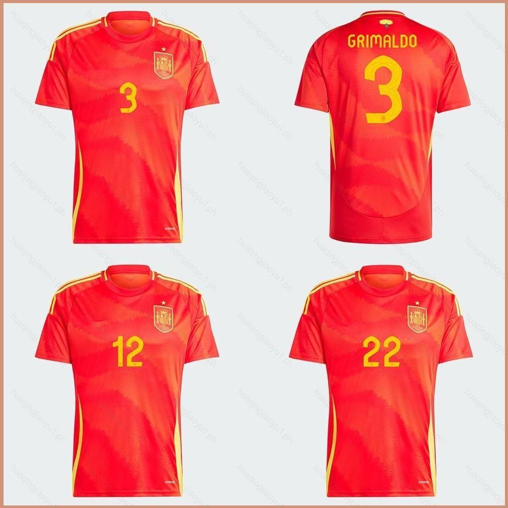 Newest 2024-2025 Spain national home Jersey Grimaldo Navas Joselu Football Tshirts Child Adult Plus Size