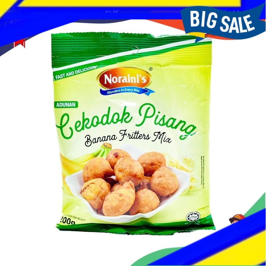 Tepung Cekodok Pisang Segera, Tepung Cekodok Segera Noraini's Banana Fritters Mix (200g/pack)