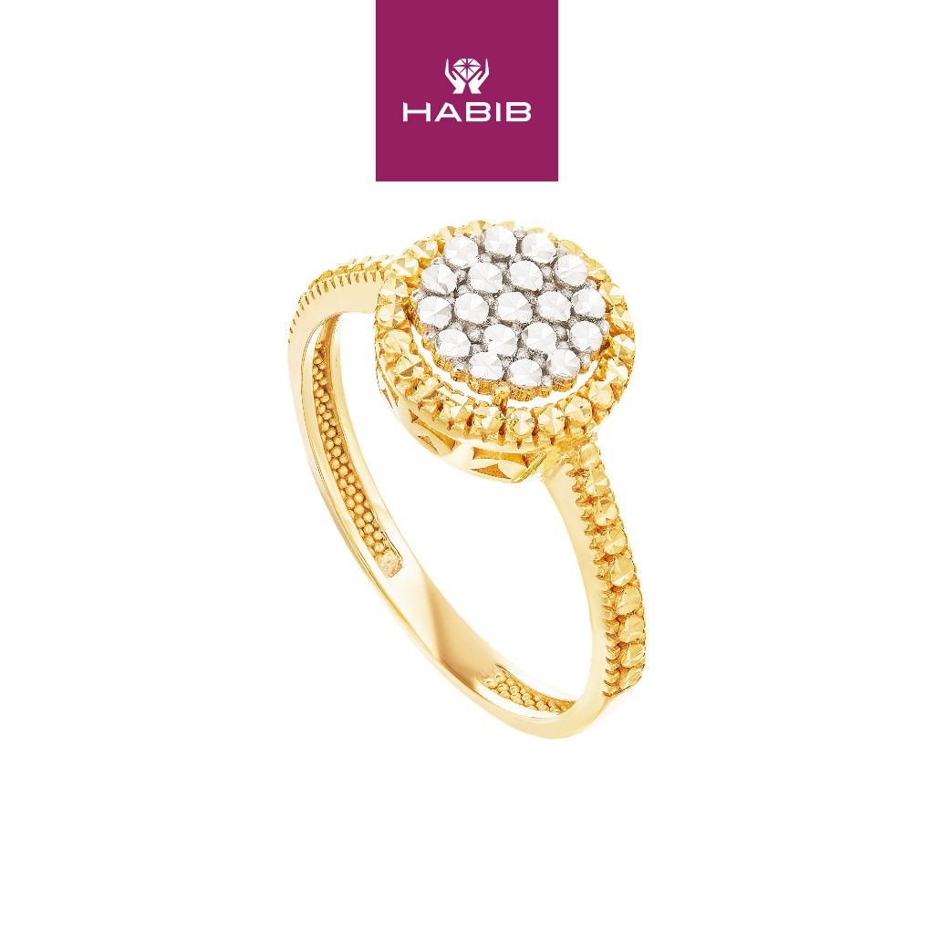 HABIB Oro Italia 916 Yellow and White Gold Ring GR45390321-BI (22K Gold)