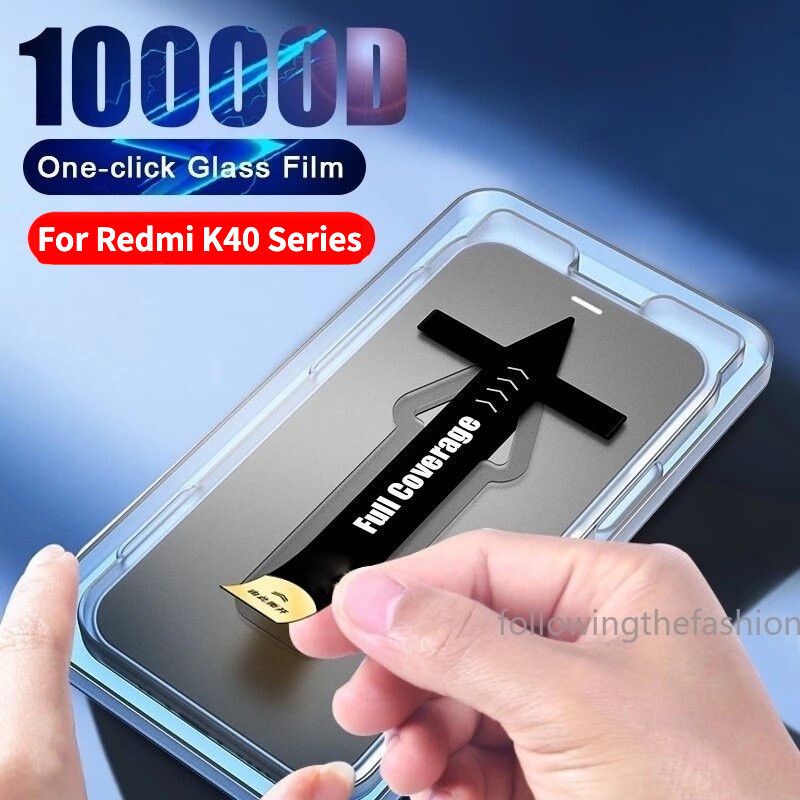 Automatic Auxiliary Film Applicator HD Tempered Glass For Xiaomi Redmi K40 Gaming Pro Full Cover Screen Protector One-click Installation Protect Dust-Free